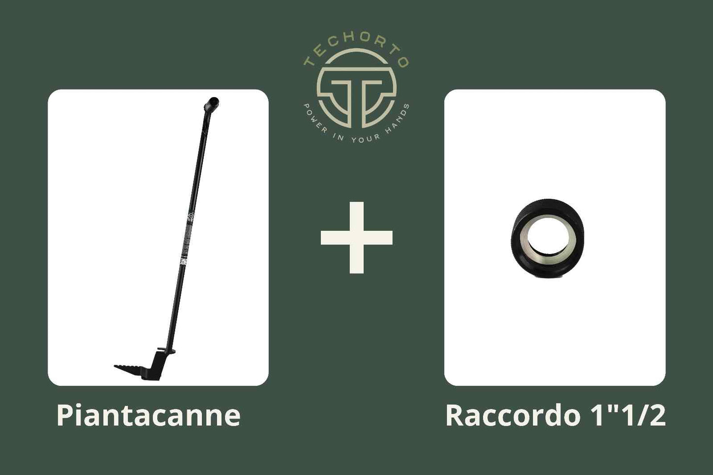 Kit Ortolano TechOrto con Piantacanne e Raccordo 1" 1/2 nero