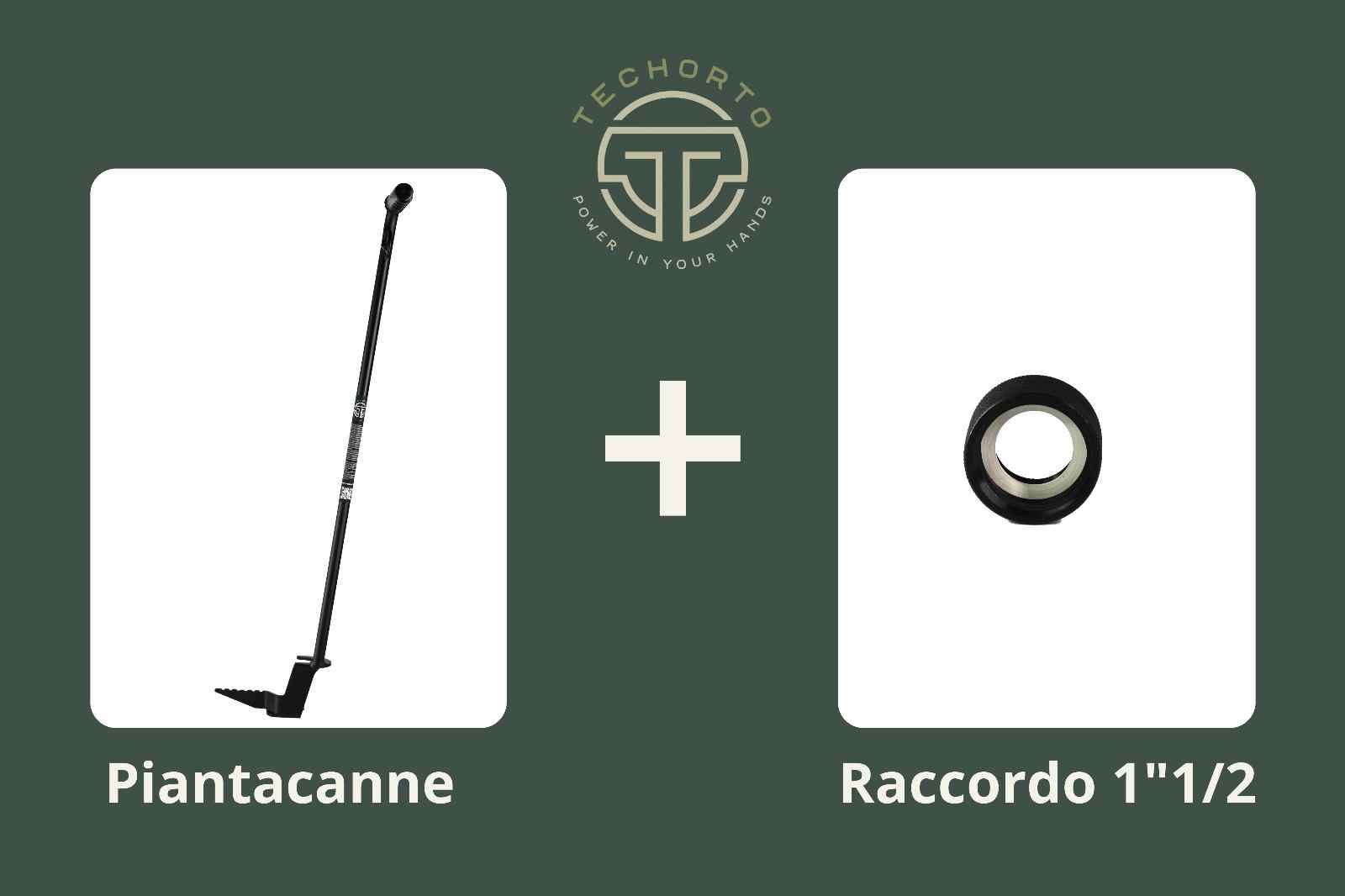 Kit Ortolano TechOrto con Piantacanne e Raccordo 1" 1/2 nero