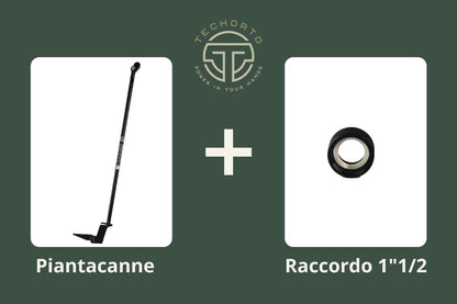 Kit Ortolano TechOrto con Piantacanne e Raccordo 1" 1/2 nero