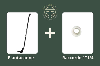 Kit Ortolano TechOrto con Piantacanne e Raccordo 1" 1/4 bianco