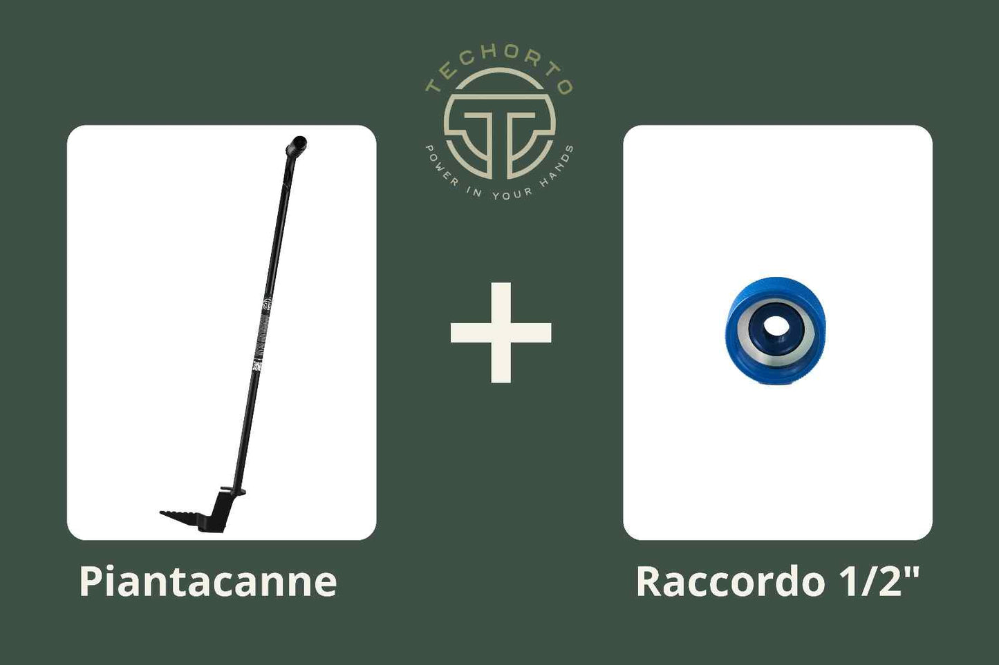 Kit Ortolano TechOrto con Piantacanne e Raccordo 1/2" blu