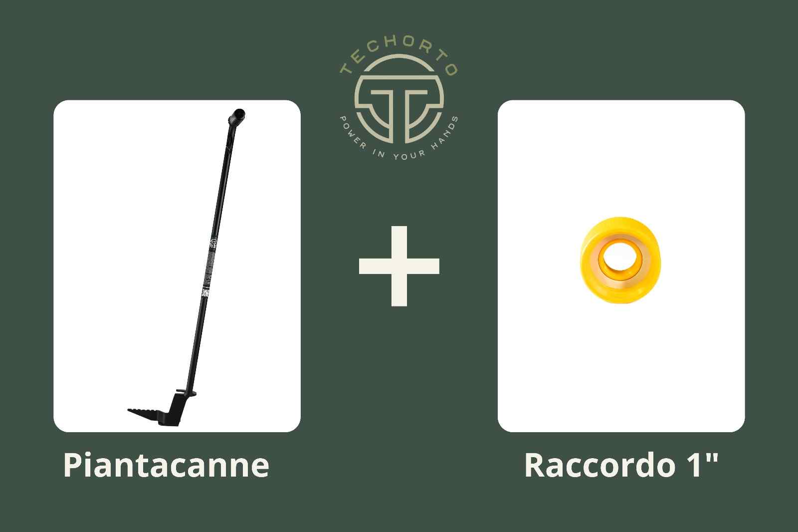 Kit Ortolano TechOrto con Piantacanne e Raccordo 1" giallo