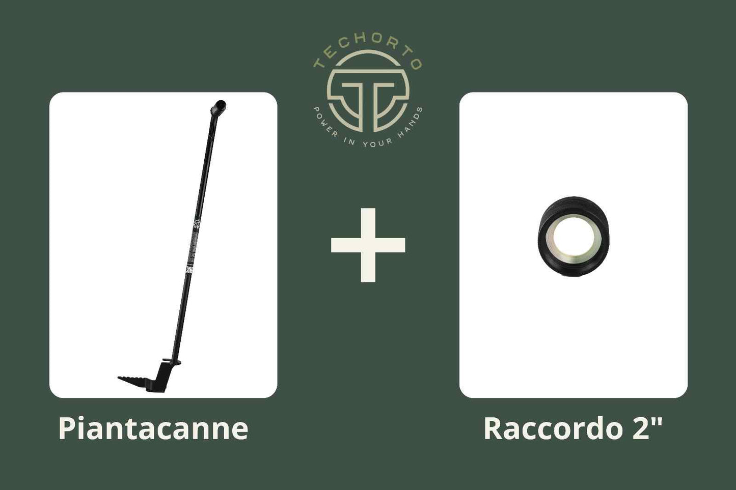 Kit Ortolano TechOrto con Piantacanne e Raccordo 2" nero