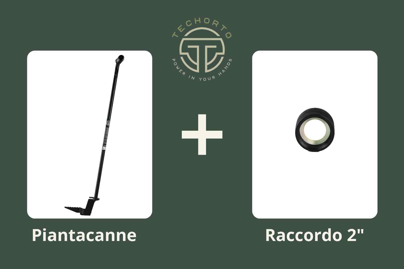 Kit Ortolano TechOrto con Piantacanne e Raccordo 2" nero