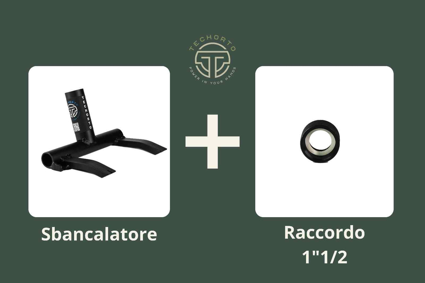 Kit Recupera & Irriga TechOrto con Sbancalatore e Raccordo 1" 1/2 nero