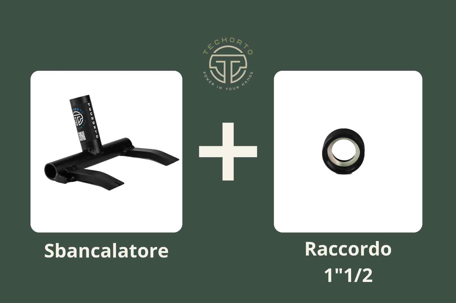 Kit Recupera & Irriga TechOrto con Sbancalatore e Raccordo 1" 1/2 nero
