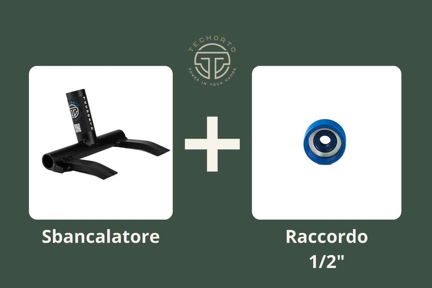 Kit Recupera & Irriga TechOrto con Sbancalatore e Raccordo 1/2" blu