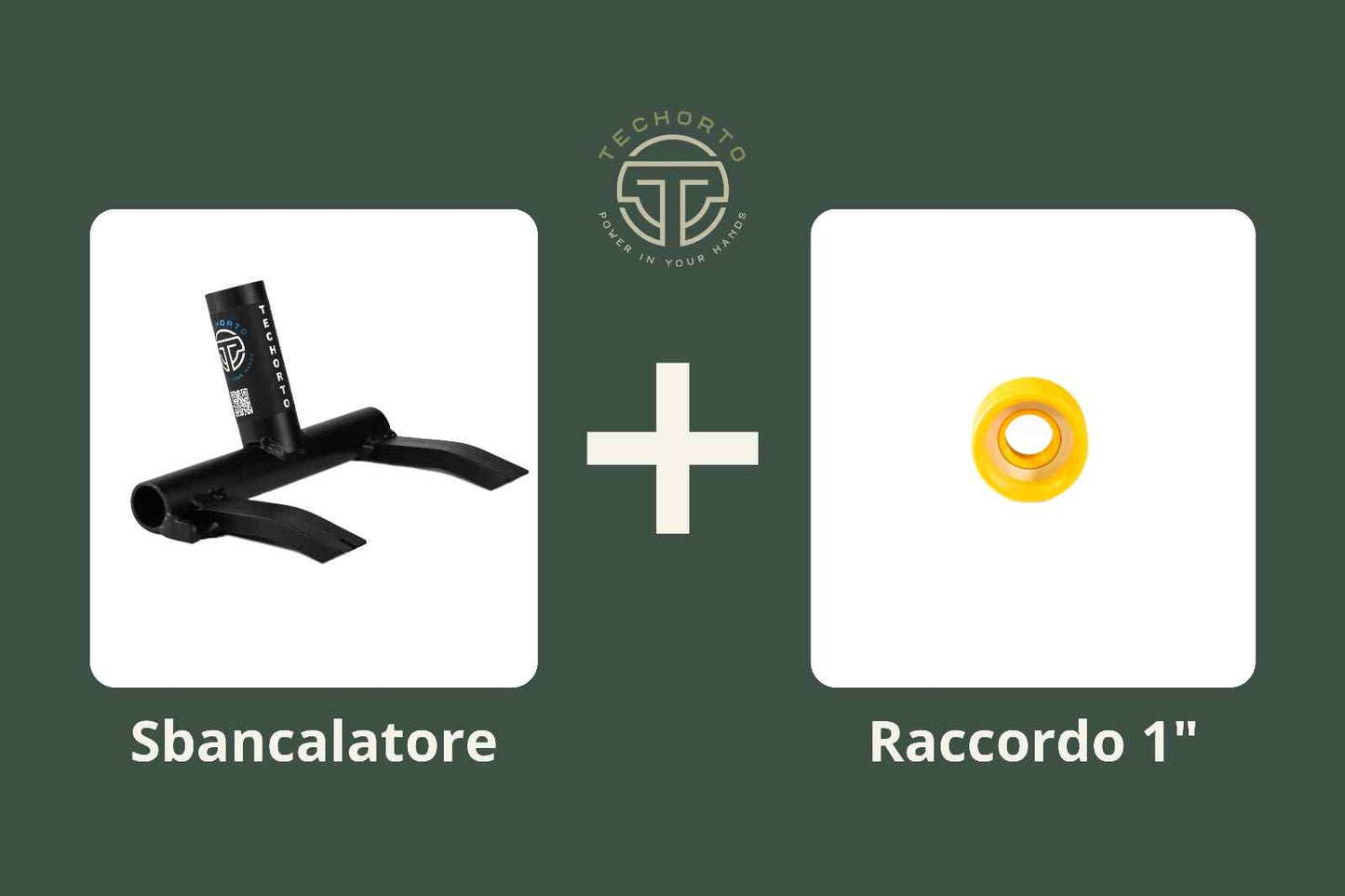 Kit Recupera & Irriga TechOrto con Sbancalatore e Raccordo 1" giallo