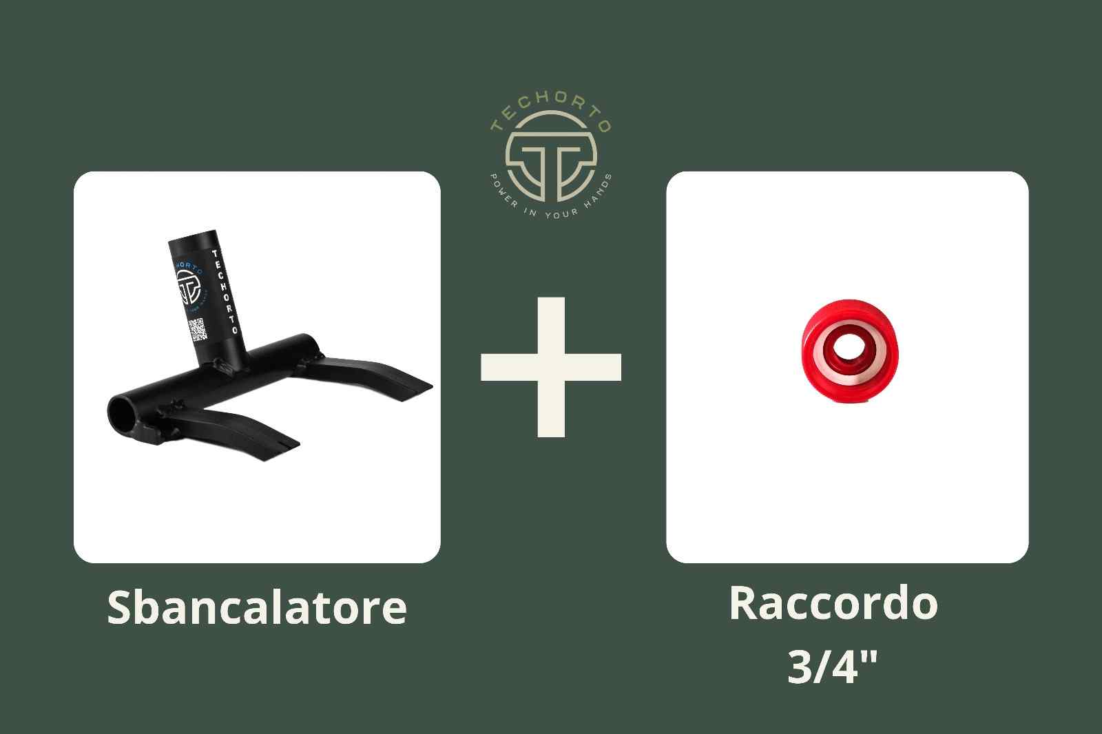 Kit Recupera & Irriga TechOrto con Sbancalatore e Raccordo 3/4" rosso