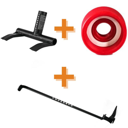 Kit Trio TechOrto: Piantacanne, Sbancalatore e Adattatore da 3/4 di pollice per irrigazione. Offerta completa attrezzi agricoli professionali.