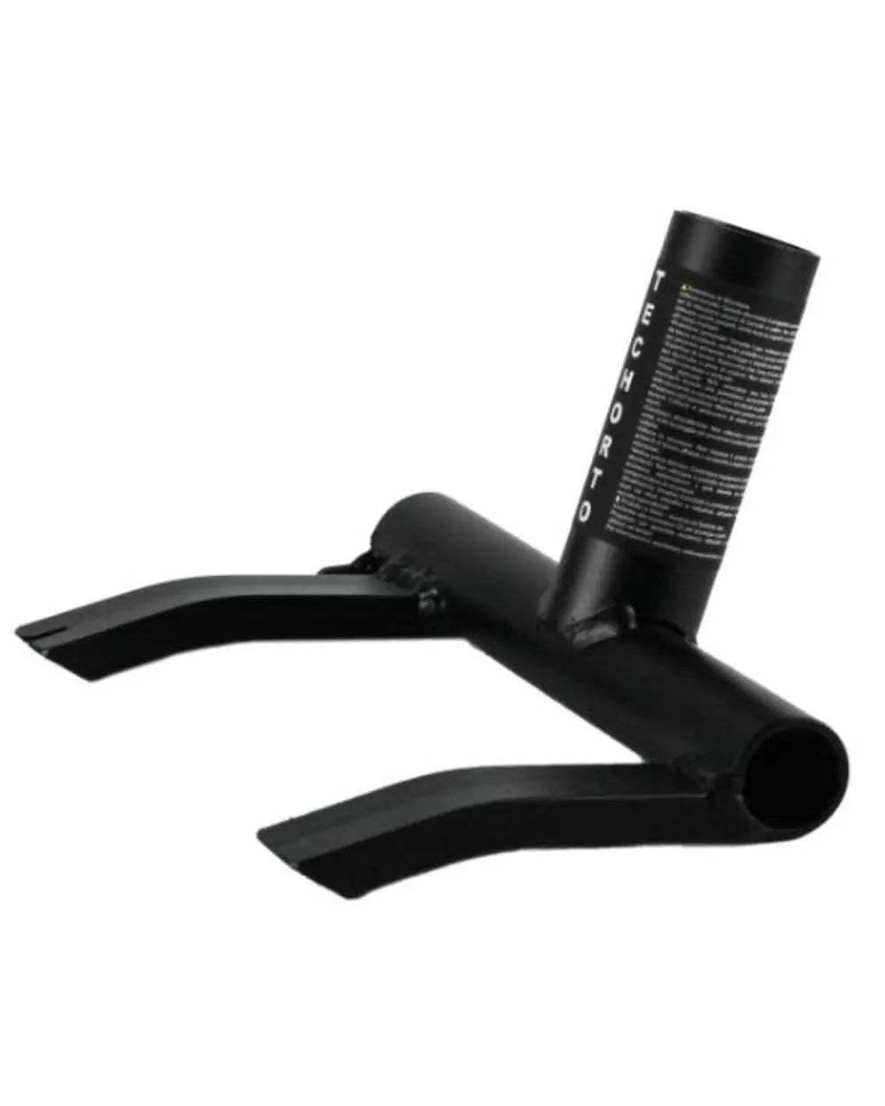 Dettaglio forche rinforzate dello sbancalatore TechOrto progettate per scivolare sotto le assi del bancale.