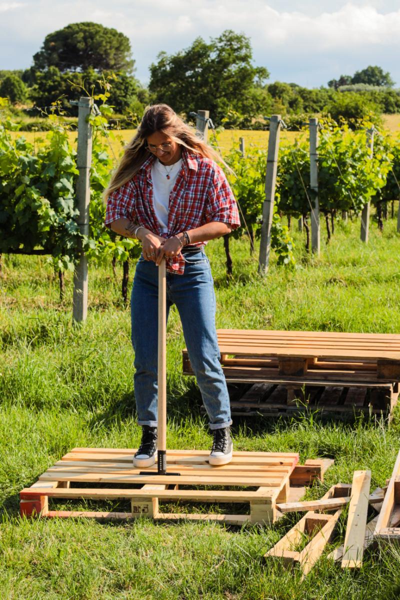 Dettaglio del manico ergonomico dello Sbancalatore TechOrto